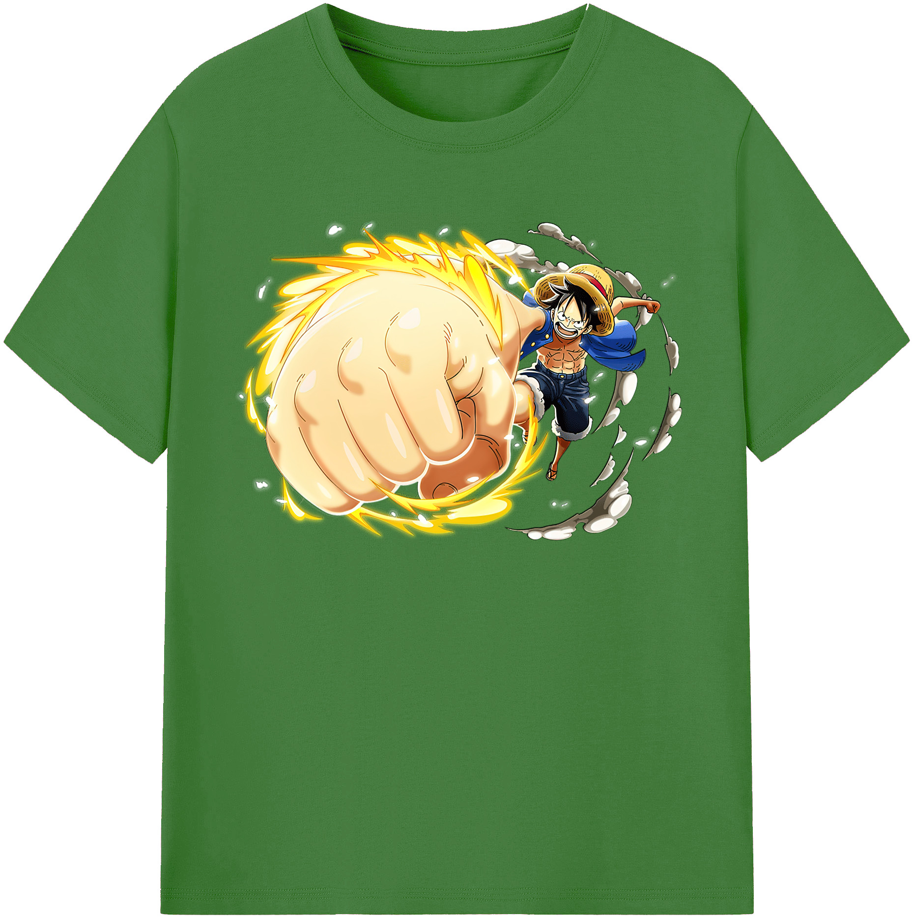 ワンピース モンキー・D・ルフィ ONE PIECE Monkey D. Luffy レディースカジュアルプリントTシャツ（綿100％）